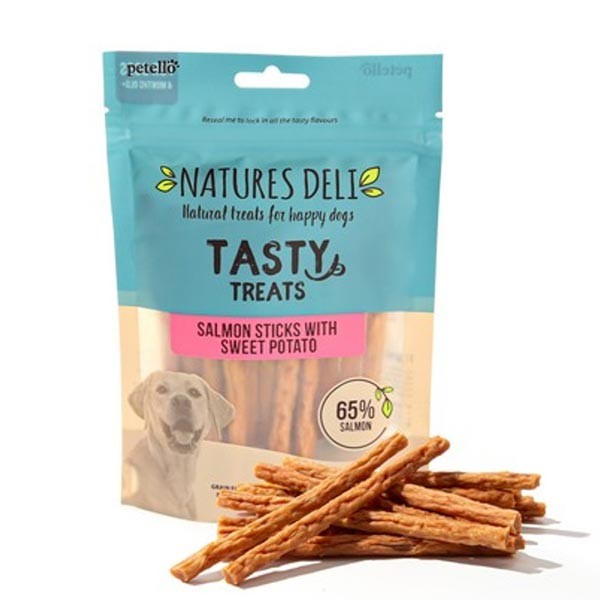 Natures Deli Tasty Treats Salmon Sticks with Sweet Potato 100g 1 Natures Deli Tasty Treats Salmon Sticks with Sweet Potato 100g