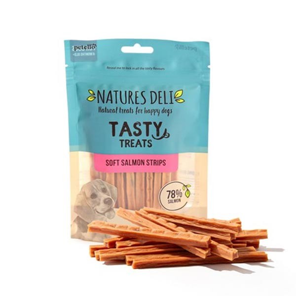 Natures Deli Tasty Treats Soft Salmon Strips 100g 1 Natures Deli Tasty Treats Soft Salmon Strips 100g