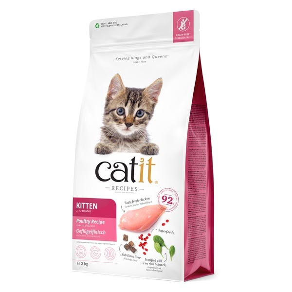 Catit Recipes Kitten Poultry Recipe 2kg Dry Cat Food 1 Catit Recipes Kitten Poultry Recipe 2kg Dry Cat Food