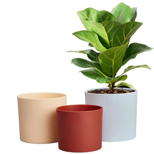 Elho Lex Pott Sky Blue 14cm Flower Pot Set 2 Elho Lex Pott Sky Blue 14cm Flower Pot Set - Image 2