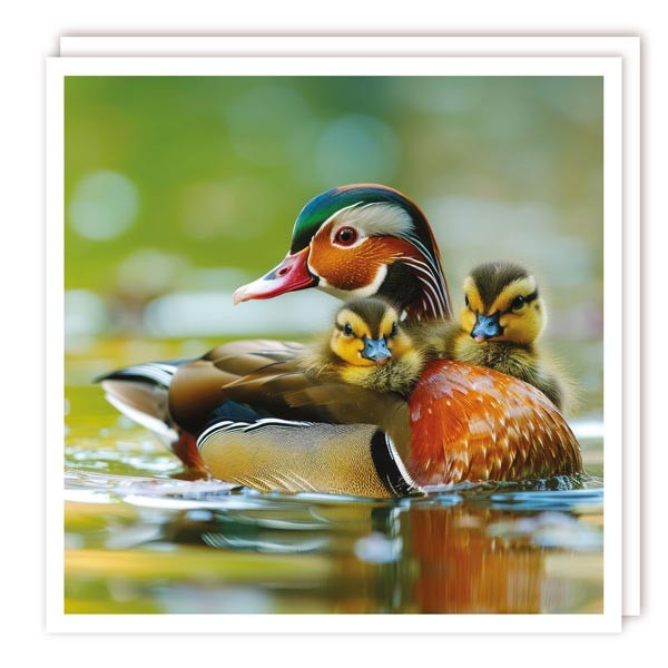 The Wildlife Collection "Mandarin Duck & Ducklings" Card 1 The Wildlife Collection "Mandarin Duck & Ducklings" Card