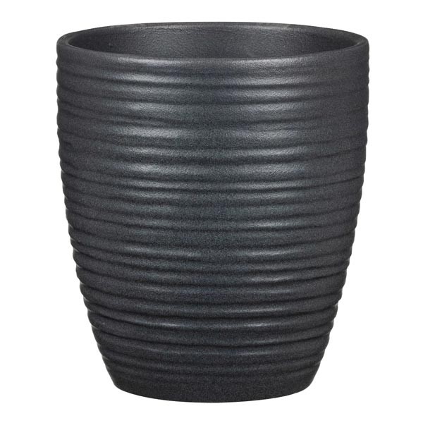 Scheurich Planter 669 Graphite Stone 14cm 1 Scheurich Planter 669 Graphite Stone 14cm
