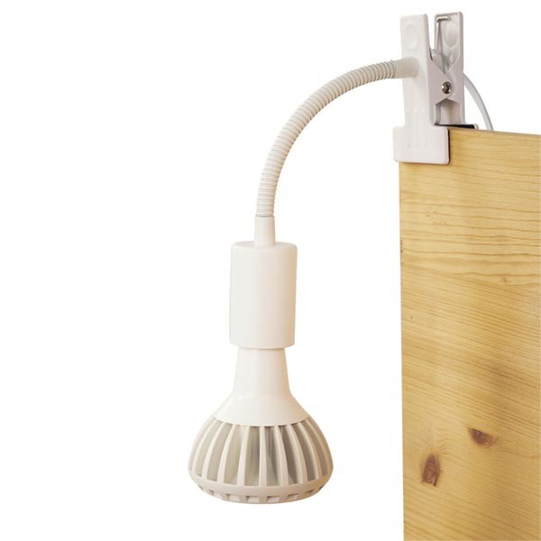 Grow Gang Stelo Gooseneck Clip-On Bulb Holder White 3 Grow Gang Stelo Gooseneck Clip-On Bulb Holder White - Image 3