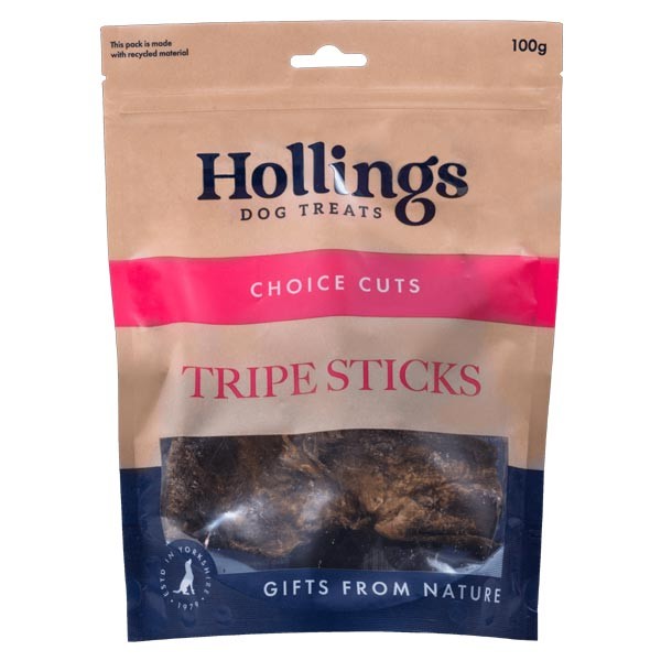 Hollings Tripe Sticks 100g Dog Treats 1 Hollings Tripe Sticks 100g Dog Treats