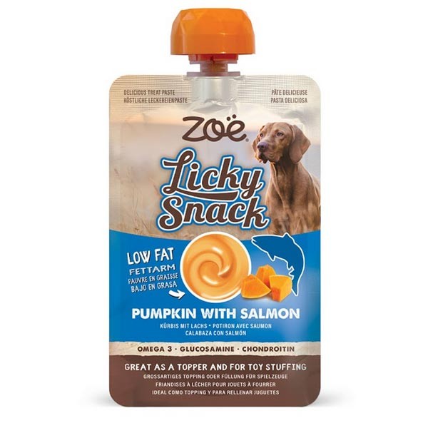 Zoe Licky Snack Pumpkin with Salmon Lickable Dog Treat Paste 85g 1 Zoe Licky Snack Pumpkin with Salmon Lickable Dog Treat Paste 85g