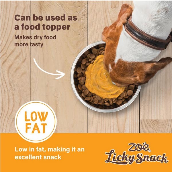 Zoe Licky Snack Pumpkin with Salmon Lickable Dog Treat Paste 85g 3 Zoe Licky Snack Pumpkin with Salmon Lickable Dog Treat Paste 85g - Image 3