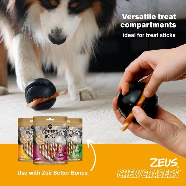 Zeus ChewChasers Treat Ball Dog Toy 4 Zeus ChewChasers Treat Ball Dog Toy - Image 4