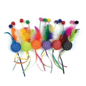 Happy Pet Tabby Patch Glitter Ball Rattler Cat Toy