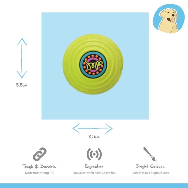 Happy Pet Groovers TPR Ball Dog Toy 2 Happy Pet Groovers TPR Ball Dog Toy - Image 2