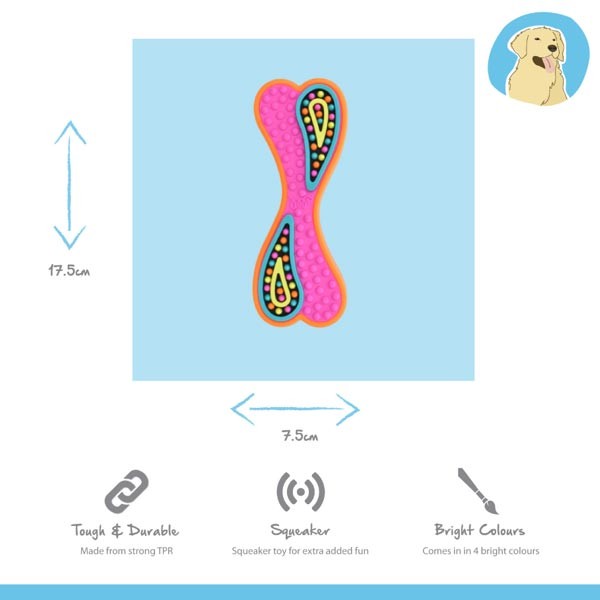 Happy Pet Groovers TPR Bone Dog Toy 2 Happy Pet Groovers TPR Bone Dog Toy - Image 2