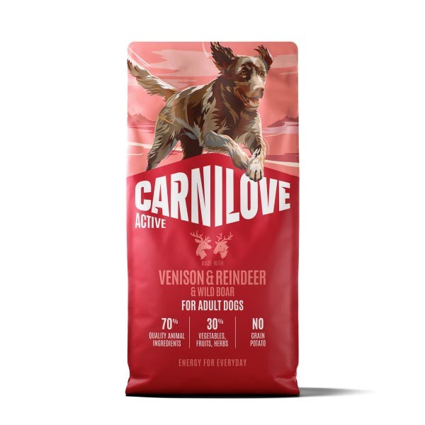 Carnilove Active Venison, Reindeer & Wild Boar Adult 1.5kg Dry Dog Food 1 Carnilove Active Venison, Reindeer & Wild Boar Adult 1.5kg Dry Dog Food