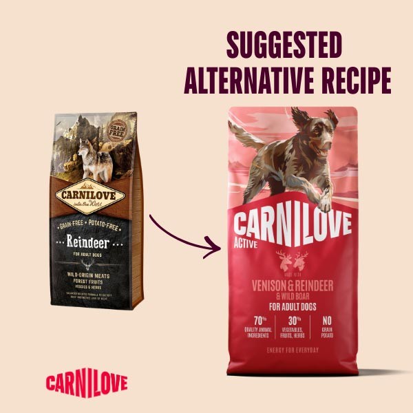 Carnilove Active Venison, Reindeer & Wild Boar Adult 1.5kg Dry Dog Food 2 Carnilove Active Venison, Reindeer & Wild Boar Adult 1.5kg Dry Dog Food - Image 2