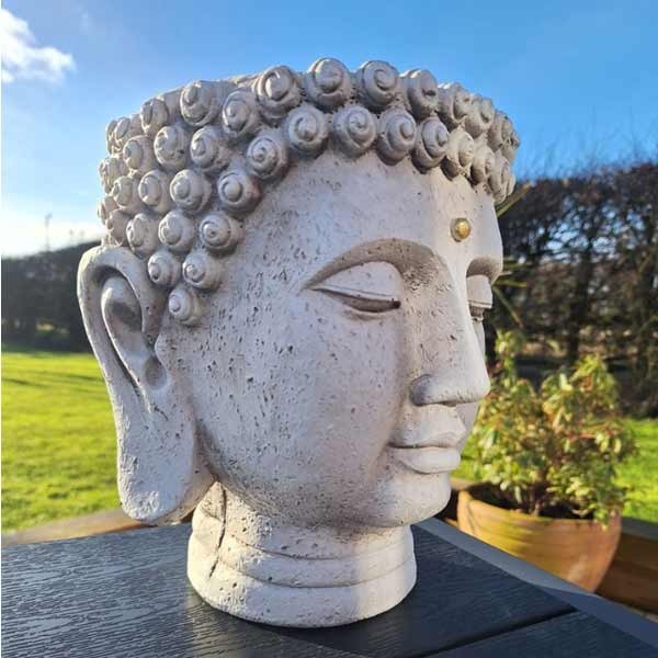 Buddha Head Pot 25cm 3 Buddha Head Pot 25cm - Image 3