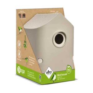 Cosy Bird House 18cm Mushroom Beige