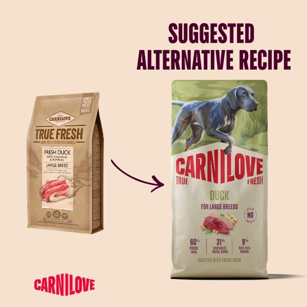 Carnilove True Fresh Duck Large Breed 1.5kg Dry Dog Food 2 Carnilove True Fresh Duck Large Breed 1.5kg Dry Dog Food - Image 2