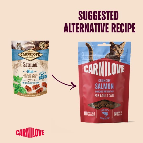 Carnilove Crunchy Snack Salmon with Catnip 50g Cat Treat 2 Carnilove Crunchy Snack Salmon with Catnip 50g Cat Treat - Image 2