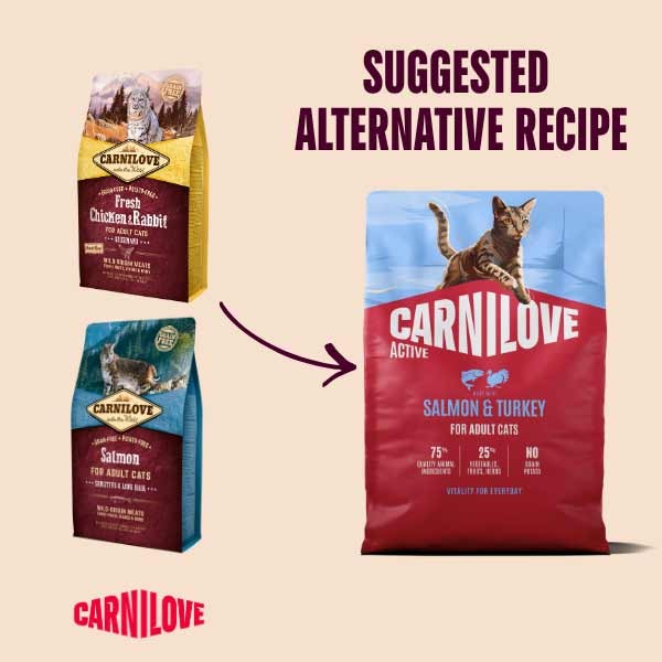 Carnilove Active Salmon & Turkey 400g Dry Cat Food 2 Carnilove Active Salmon & Turkey 400g Dry Cat Food - Image 2