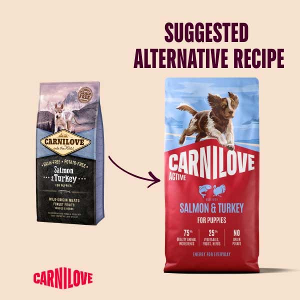 Carnilove Active Salmon & Turkey Puppy 1.5kg Dry Dog Food 2 Carnilove Active Salmon & Turkey Puppy 1.5kg Dry Dog Food - Image 2