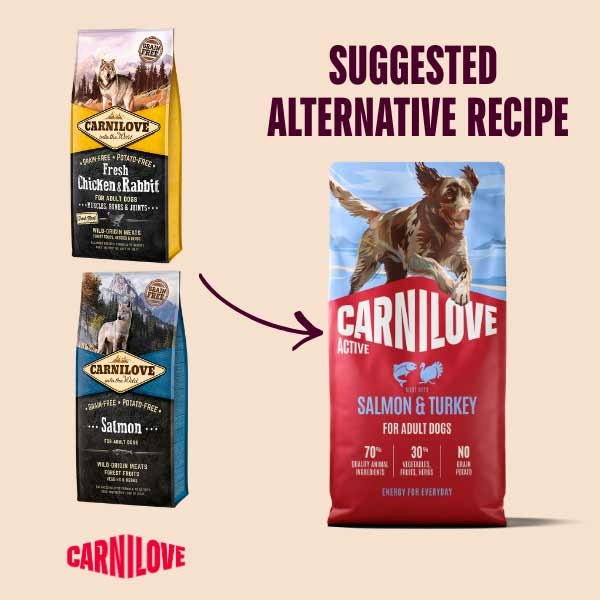 Carnilove Active Salmon & Turkey Adult 12kg Dry Dog Food 2 Carnilove Active Salmon & Turkey Adult 12kg Dry Dog Food - Image 2