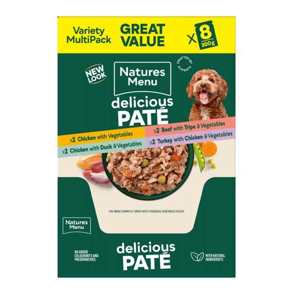 Natures Menu Original Multipack 8x300g Adult Wet Dog Food Pouch 1 Natures Menu Original Multipack 8x300g Adult Wet Dog Food Pouch