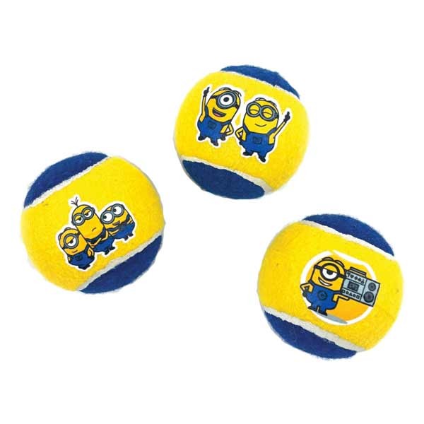 Minion Squeaky Tennis Balls 3 Pack 1 Minion Squeaky Tennis Balls 3 Pack