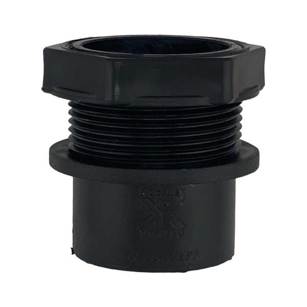Tank connector Threaded With Back Nut 1.5" 1 Tank connector Threaded With Back Nut 1.5"
