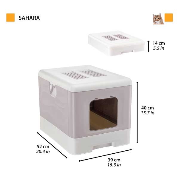 Ferplast Sahara Cat Loo Grey Pink 2 Ferplast Sahara Cat Loo Grey Pink - Image 2