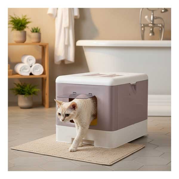 Ferplast Sahara Cat Loo Grey Pink 3 Ferplast Sahara Cat Loo Grey Pink - Image 3