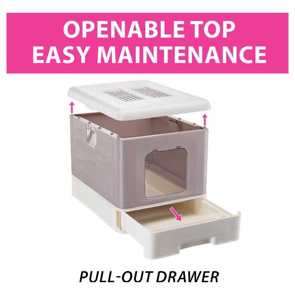 Ferplast Sahara Cat Loo Grey Pink 4 Ferplast Sahara Cat Loo Grey Pink - Image 4