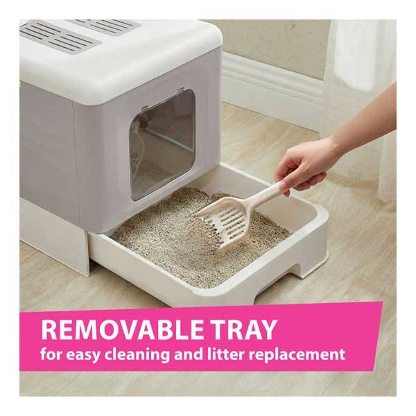 Ferplast Sahara Cat Loo Grey Pink 9 Ferplast Sahara Cat Loo Grey Pink - Image 9