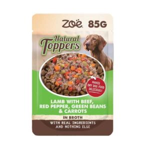 Zoe Natural Toppers Lamb with Beef, Red Pepper and Carrots 85g Pouch