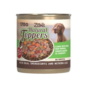 Zoe Natural Toppers Lamb with Beef, Red Pepper and Carrots 170g Can