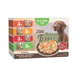 Zoe Natural Toppers Variety Pack 12 x 170g Can