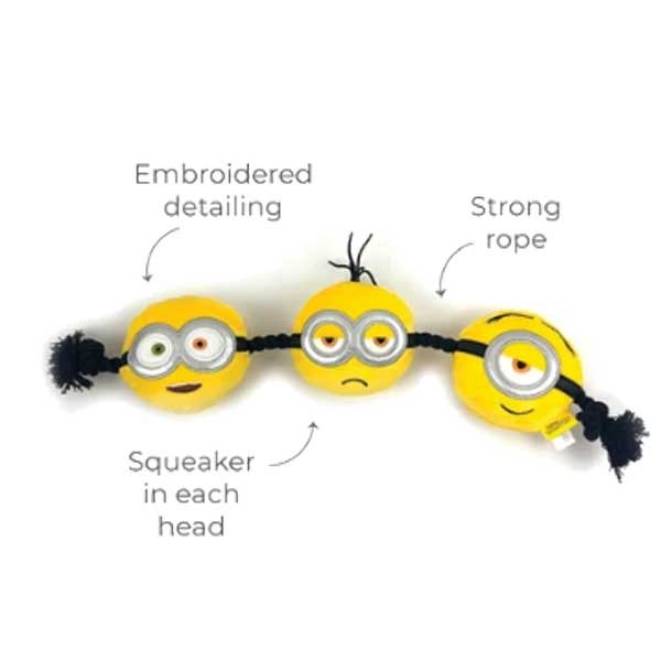 Minion 3-Head Rope Tug 2 Minion 3-Head Rope Tug - Image 2