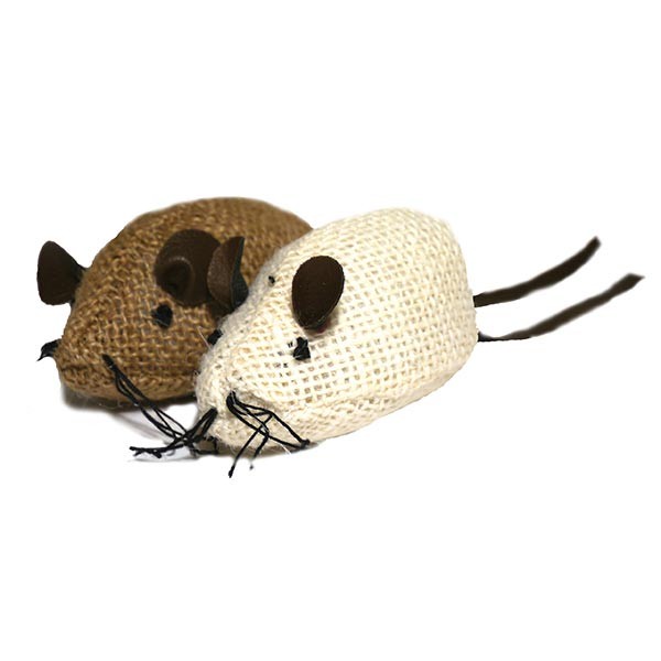 Rosewood Jolly Moggy Natural Wild Catnip Mice 2 Pack Cat Toy 2 Rosewood Jolly Moggy Natural Wild Catnip Mice 2 Pack Cat Toy - Image 2