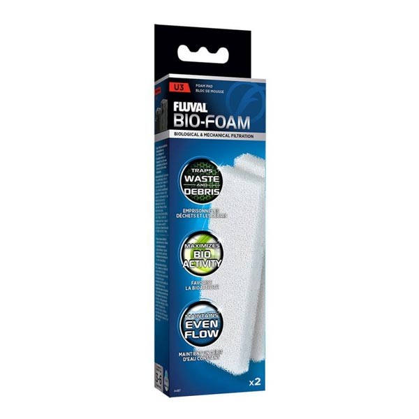 Fluval Bio-Foam Pad for U3 Underwater Filter 2 Pack 1 Fluval Bio-Foam Pad for U3 Underwater Filter 2 Pack