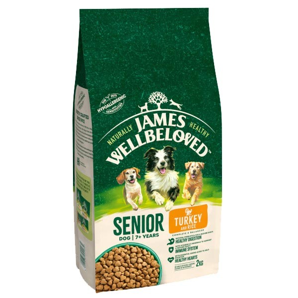 James Wellbeloved Turkey & Rice Senior 2kg Dry Dog Food 1 James Wellbeloved Turkey & Rice Senior 2kg Dry Dog Food