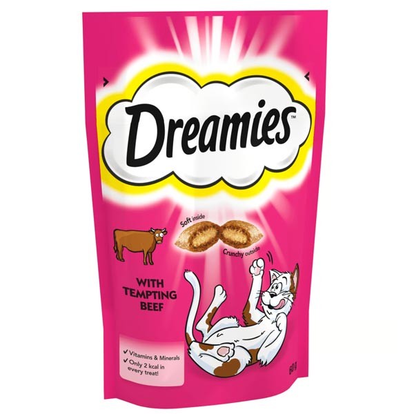 Dreamies with Tempting Beef 60g Cat Treat 1 Dreamies with Tempting Beef 60g Cat Treat