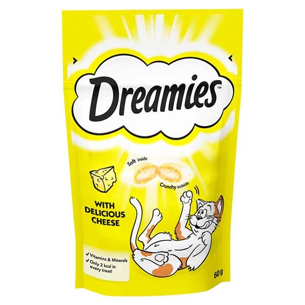 Dreamies with Delicious Cheese 60g Cat Treat 1 Dreamies with Delicious Cheese 60g Cat Treat