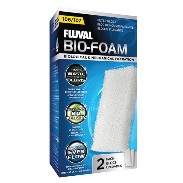 Fluval Bio-Foam for 106 / 107 Canister Filter 2-Pack 1 Fluval Bio-Foam for 106 / 107 Canister Filter 2-Pack