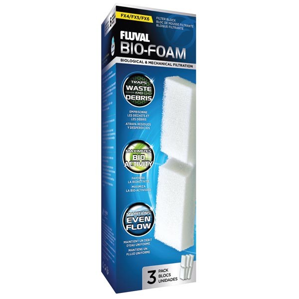 Fluval Bio-Foam for FX4/FX5/FX6 Canister Filter 3 Pack 1 Fluval Bio-Foam for FX4/FX5/FX6 Canister Filter 3 Pack
