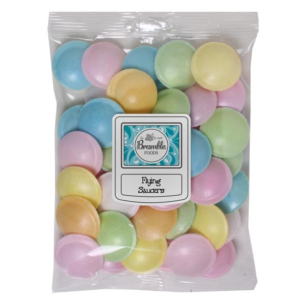 Bramble Foods Flying Saucers Confectionery Bag 1 Bramble Foods Flying Saucers Confectionery Bag