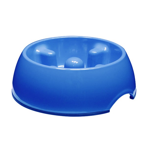 Dogit Go Slow Anti-Gulping Dog Dish Blue Large 1 Dogit Go Slow Anti-Gulping Dog Dish Blue Large
