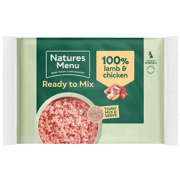 Natures Menu Ready to Mix Minced Lamb & Chicken Block for Adult Dogs 400g 1 Natures Menu Ready to Mix Minced Lamb & Chicken Block for Adult Dogs 400g
