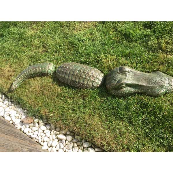 Crocodile Stone Garden Ornament (3 pieces) 88cm 1 Crocodile Stone Garden Ornament (3 pieces) 88cm
