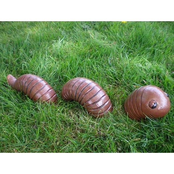 Worm Stone Garden Ornament (3 pieces) 11cm 1 Worm Stone Garden Ornament (3 pieces) 11cm