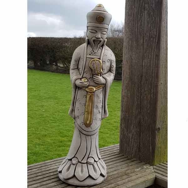 Oriental Man Stone Garden Ornament (Small) 58cm 1 Oriental Man Stone Garden Ornament (Small) 58cm