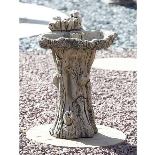 Double Feeder Stone Bird Bath 75cm 1 Double Feeder Stone Bird Bath 75cm