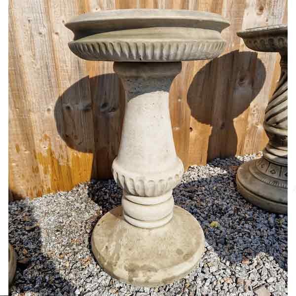 Fluted Stone Bird Bath 62cm 2 Fluted Stone Bird Bath 62cm - Image 2