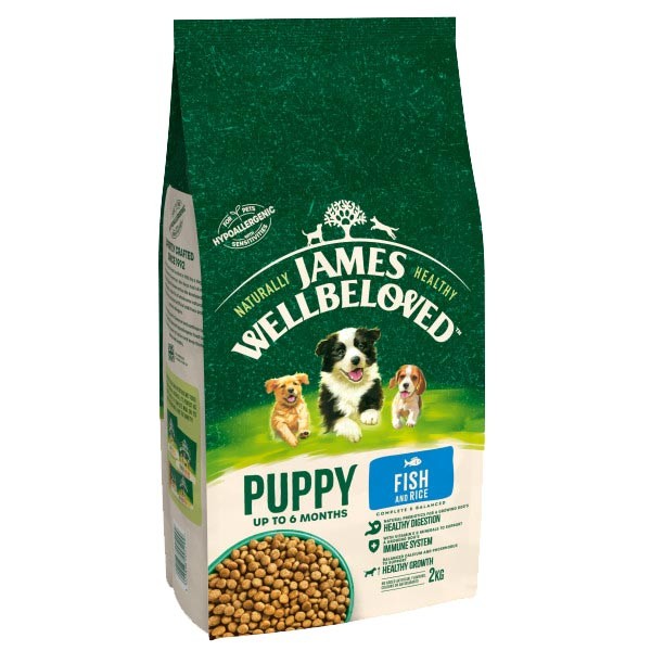 James Wellbeloved Fish & Rice Puppy/Junior 2kg Dry Dog Food 1 James Wellbeloved Fish & Rice Puppy/Junior 2kg Dry Dog Food